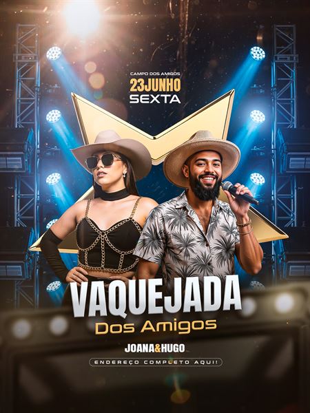 Flyer Vaquejada dos Amigos - Template PSD Editável no Photoshop